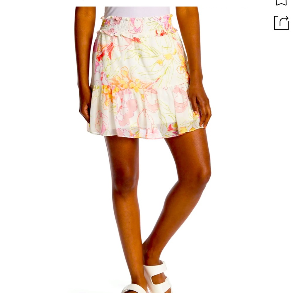 Amanda Uprichard Renata Floral Mini Skirt